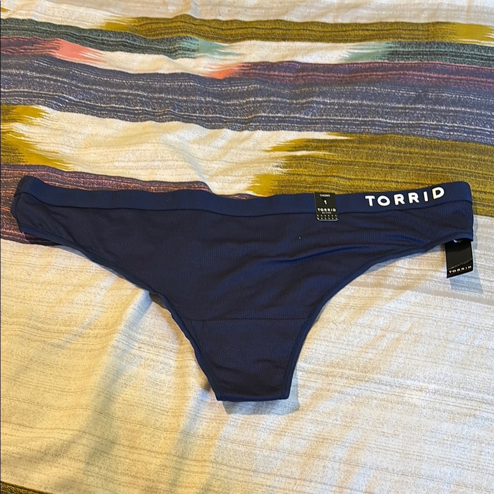 Torrid Navy Blue Active Thong Panty